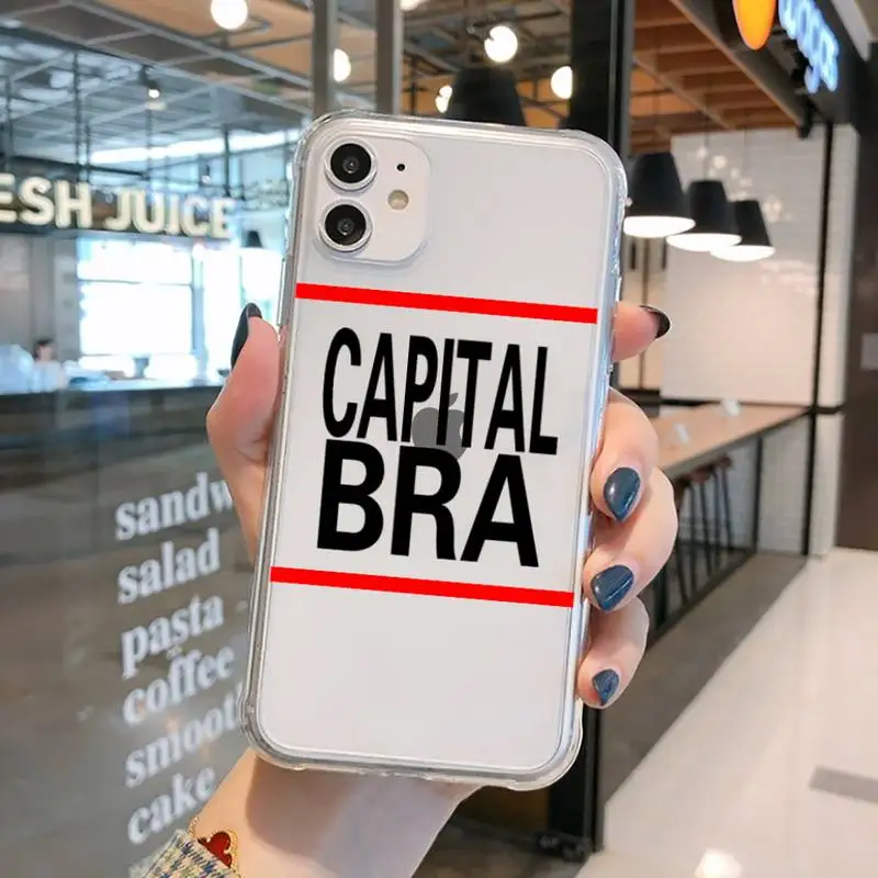 

Capital Bra German rapper Phone Case Transparent for iPhone 11 12 mini pro XS MAX 8 7 6 6S Plus X 5S SE 2020 XR