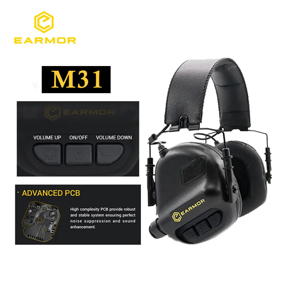 Тактическая гарнитура EARMOR M31 MOD3 улучшенная версия лучшие шумостойкие военные