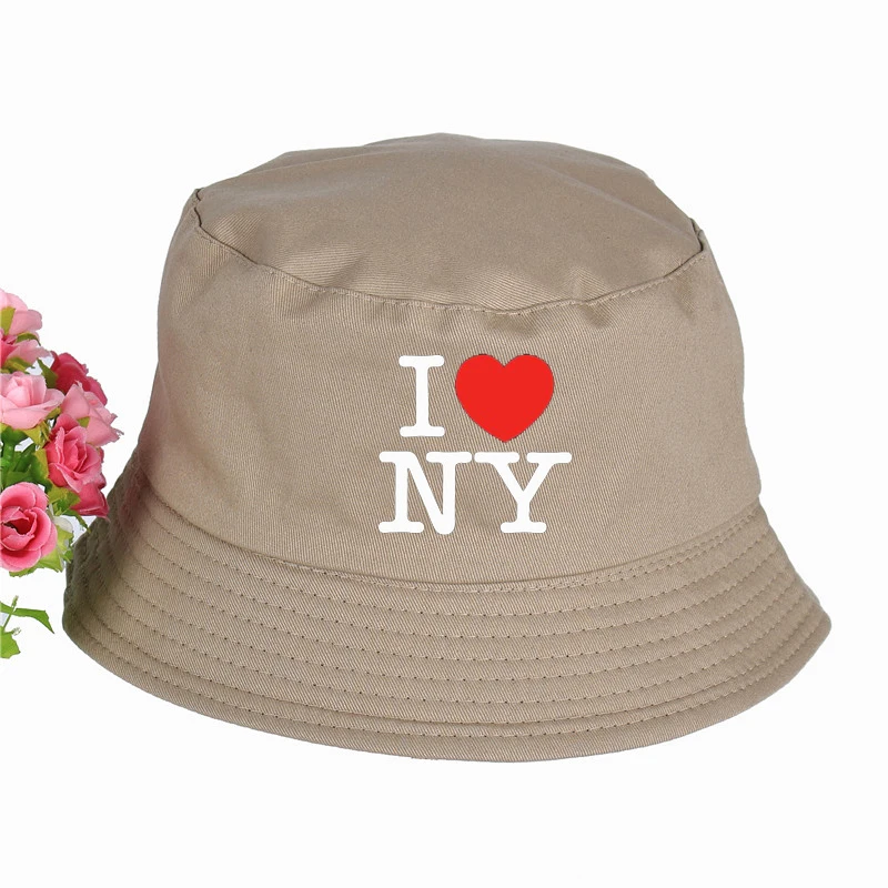 

Fashion hat I love ny Bucket Hats Summer pop harajuku Women Men fisherman hat Outdoor sunshade cap fishing hat