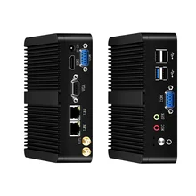 XCY безвентиляторный мини ПК Intel Celeron j1900 Win Windows 10 7 Linux тонкий клиент Minipc Pfsense Micro 2 Lan порт ТВ настольные компьютеры