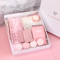 cute pink gift box stationery set for classmates ladies school office binder stationery accessories kit