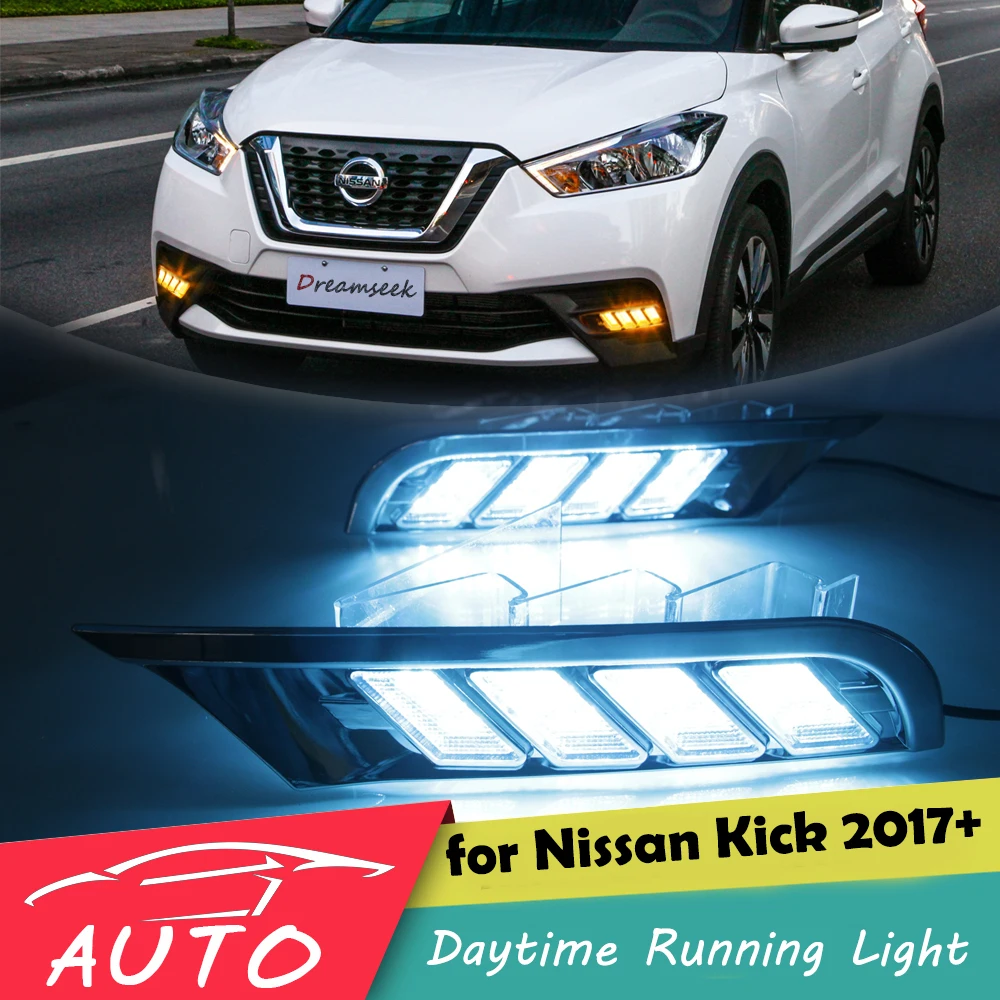 Дневные ходовые огни для Nissan ногами 2017 2018 светодиодный Автомобильные фары