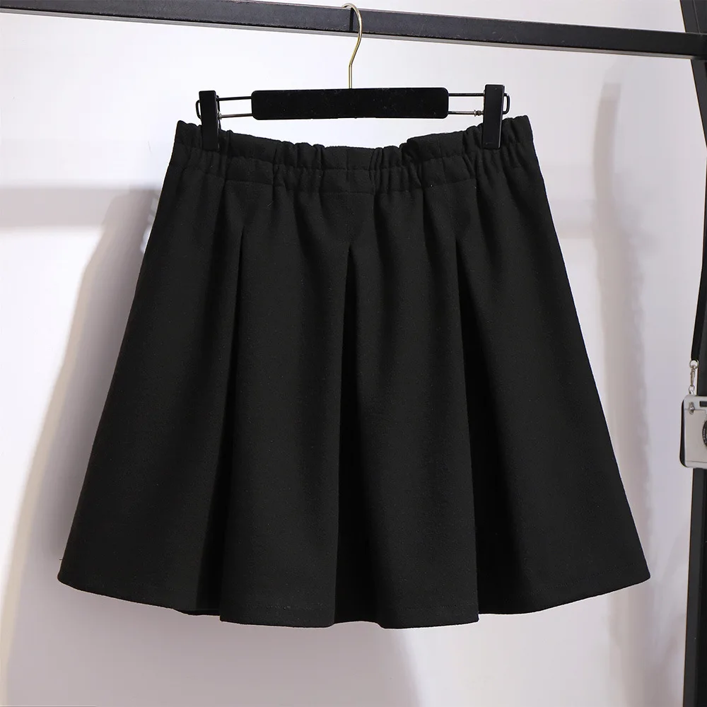 Женская плиссированная мини-юбка с поясом на резинке большого размера | одежда