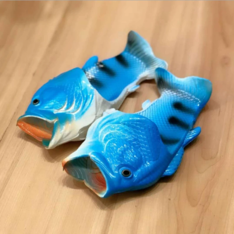 

Funny Slippers Man Footwear Family House Shoes Men Large Size 24-45 Summer Beach Slippers Boys Unisex Fish Slippers Men 2020