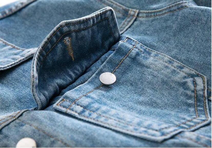 

ZQLZ Streetwear Denim Jacket Women 2020 New Autumn Jean Coat Female Casual Black Vintage Overcoat Mujer Spring Denim Coat