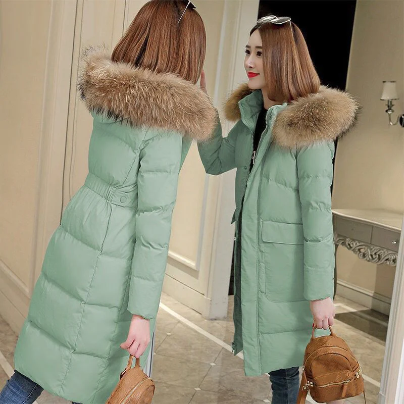 Women Parka Jacket 2019 Winter Ultra Light Duck Warm Female Coat Woman Outwear Hooded Long Sleeve Ladies Parkas Clothes