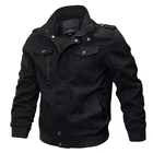 Куртка-бомбер мужская, хлопковая, приталенная, в стиле милитари, размеры M-6XL