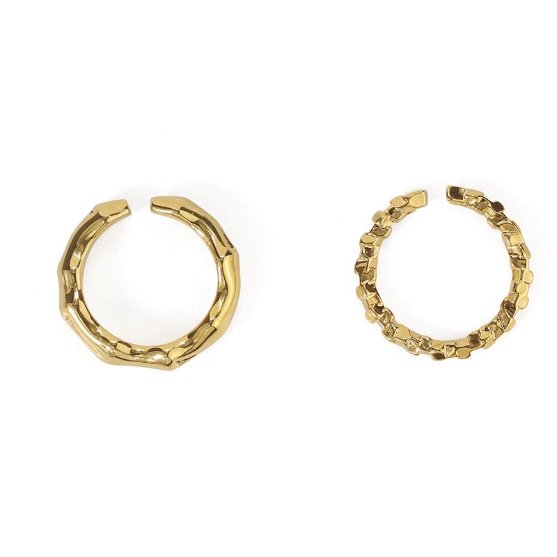 

TOSAKO Rings Gold Color Vintage Simplicity Female Jewelry Adjustable Irregular