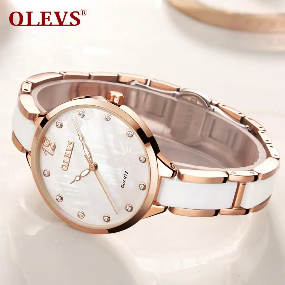 Women Watch Quartz Wristwatch waterproof ceramic watchband casual concise style Fashion Elegant Female clock