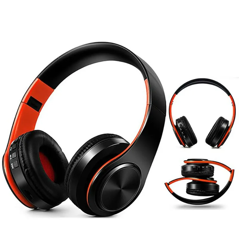 

New Portable Wireless Headphones Bluetooth Hi-Fi Stereo Foldable Headset Audio Mp3 Adjustable Earphones with Mic for Music