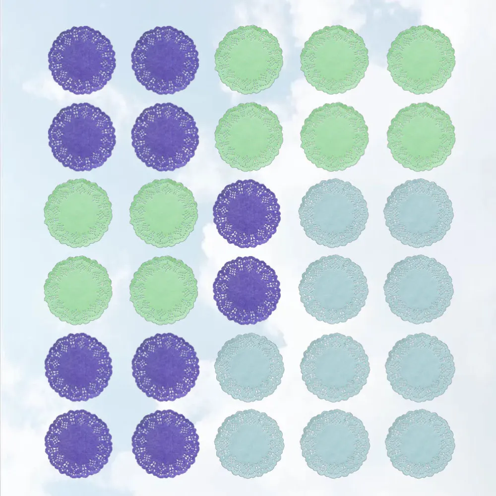 300 шт красочные круглые одноразовые маслопоглощающие кружевные бумажные
