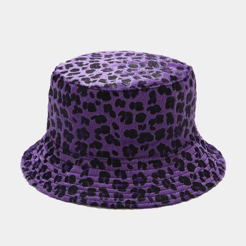 

Pragmapism 2020 Autumn Winter New Wool Leopard print Hat Bucket Hat Fisherman Hats outdoor travel hat Sun Cap Hats Men Women