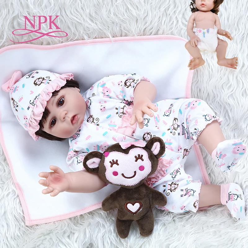 48 см мягкое тело реалистичное прикосновения Кукла reborn baby girl игрушка для ванны
