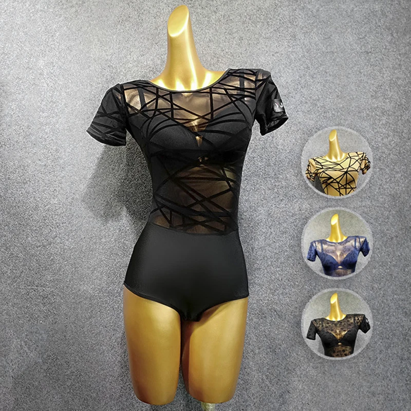 Новые Топы для латиноамериканских танцев Женский танцевальный костюм кружевное