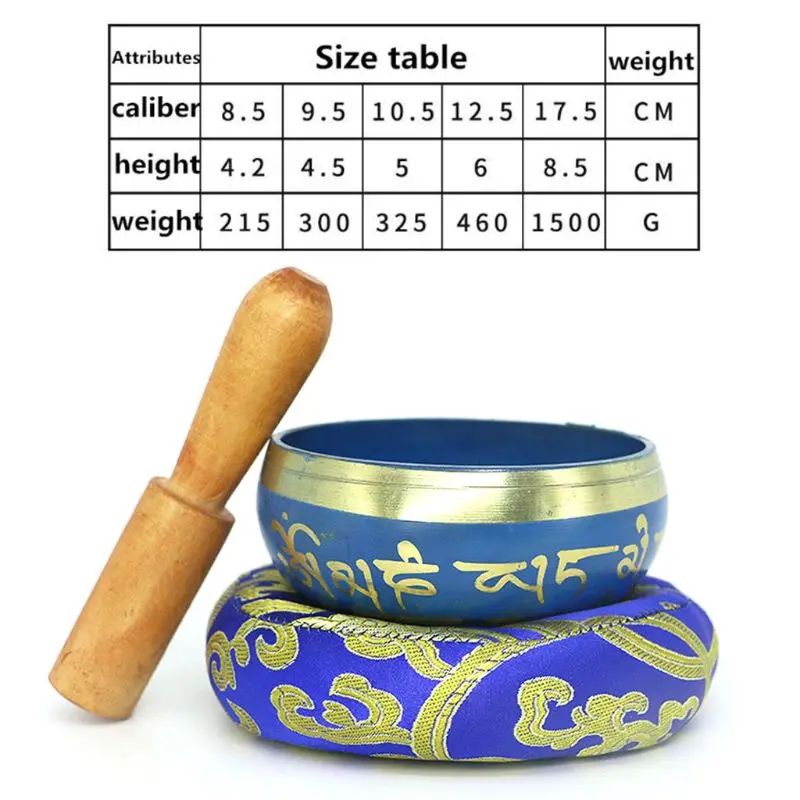 

Blue Copper Sound Bowl Yoga Tibetan Singing Bowl Religion Belief Y4UB