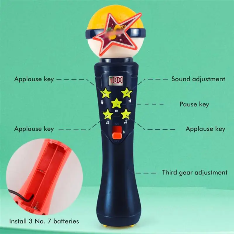 Детские игрушки Bluetooth беспроводной микрофон-динамик Караоке домашний плеер KTV для вечеринок, детских песенных игрушек.