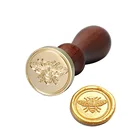 Воск печать, штемпели пчела Sealling Wax Stamp 25 мм воск Sellos деревянная ручка для сделай сам Скрапбукинг Свадебная вечеринка пригласительная открытка инструменты
