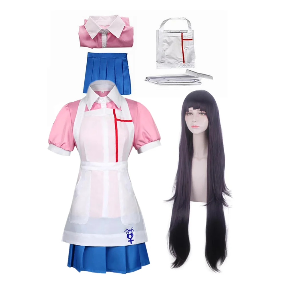 Anime Danganronpa Mikan Tsumiki Uniform Woman Dress Cosplay Costume
