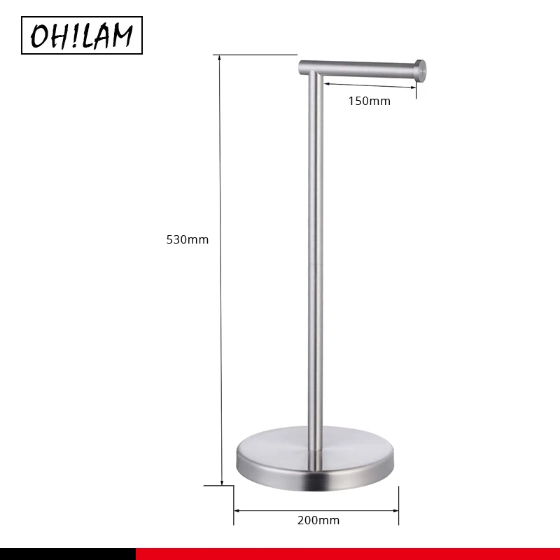 toilet paper holder free standing sus 304 stainless steel rustproof pedestal lavatory tissue roll holder floor stand storage free global shipping