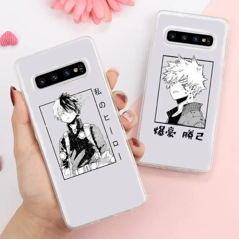 

My Hero Academia Midoriya anime Phone Case Transparent For Samsung Galaxy A S Note J 5 8 51 Prime 20 Ultra 6 7 Edge PLUS 21