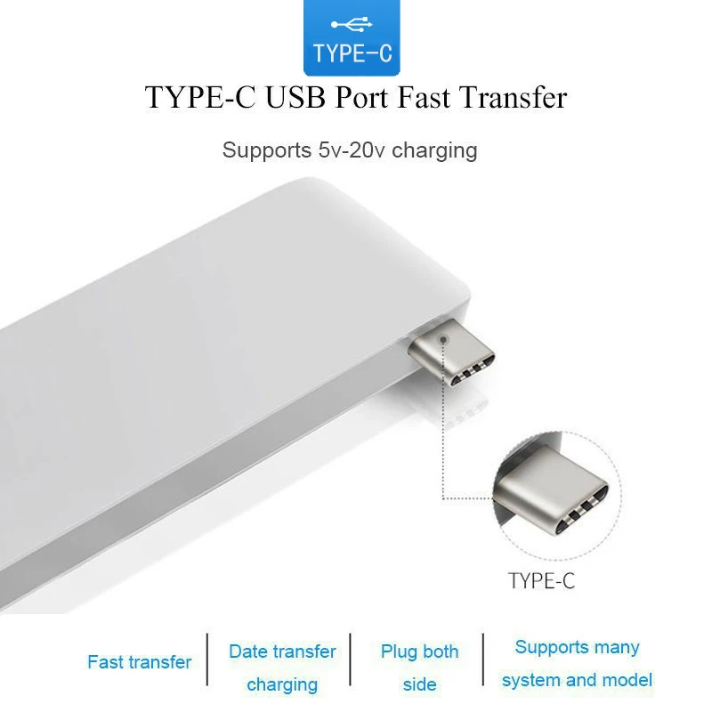 Адаптер-концентратор Bkscy Type-C с 2 портами USB 3 0 картридером для SD Micro и usb-хаб