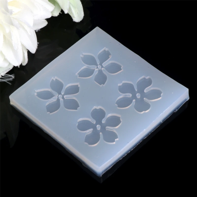 

Jewelry Mold Flower Leaves Heart Shape Making Pendant Silicone Resin Craft Tools
