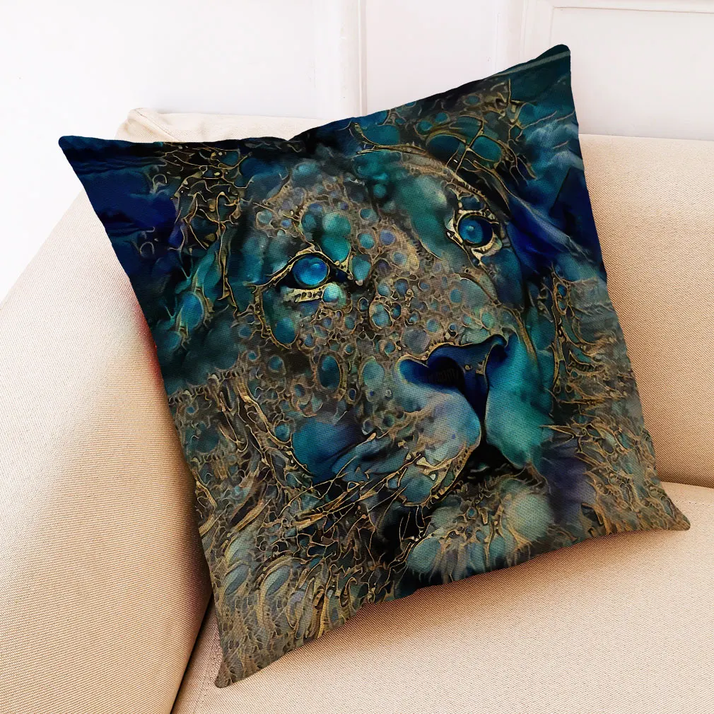 Дикие животные наволочка декоративная подушка Hoga funda cojines 45x45 housse de coussin Nordic