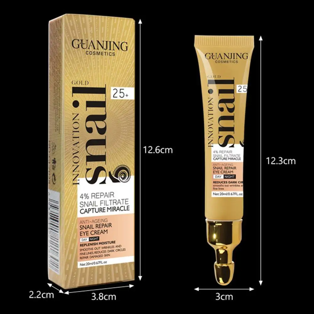 

20ML Snail Eye Cream Peptide Collagen Serum Snail Essence Cosmetics Dark Anti Circles Korea Remover For Eye Patch L4M9
