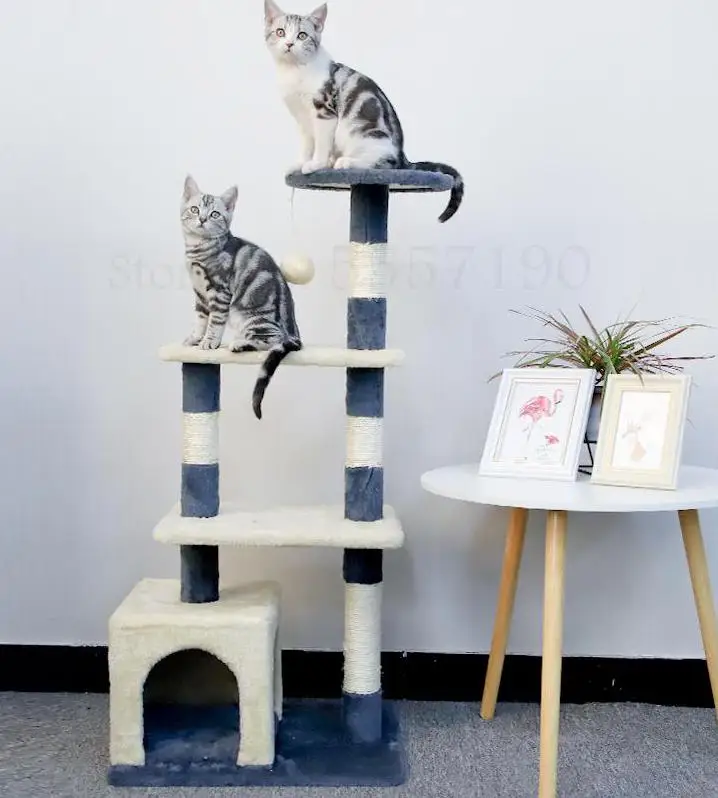 Кошка лазания рамка кошка гнездо дерево интегрированная многослойная платформа