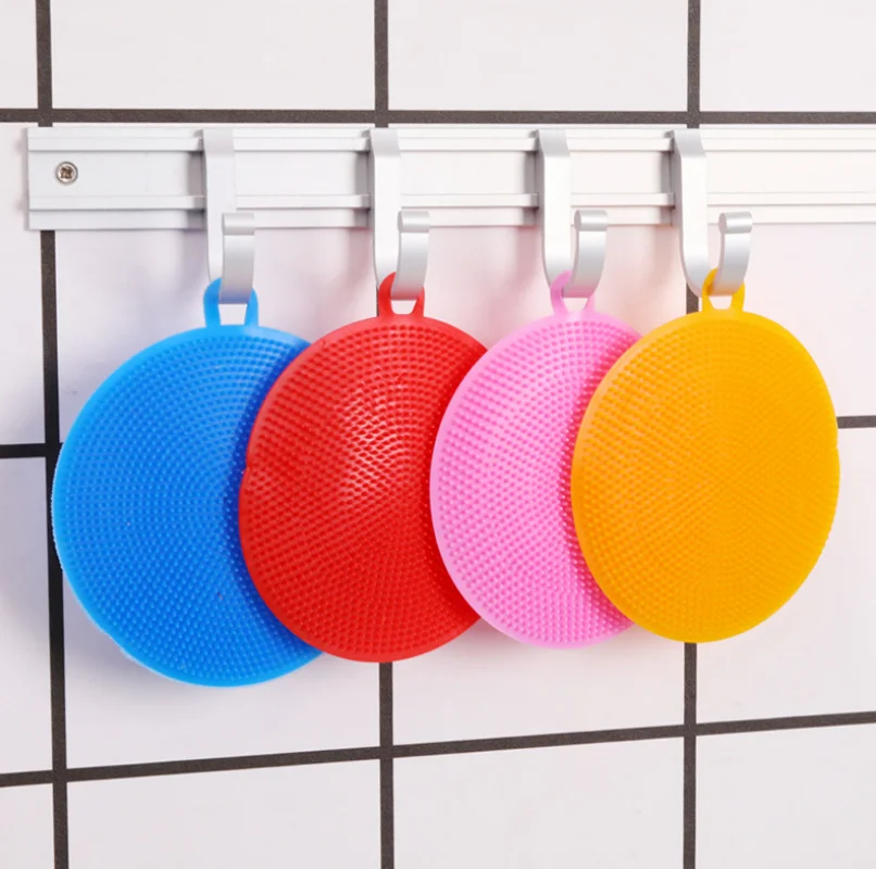 Силиконовая губка для посуды антибактериальные Кухня скруббер овощей щетка