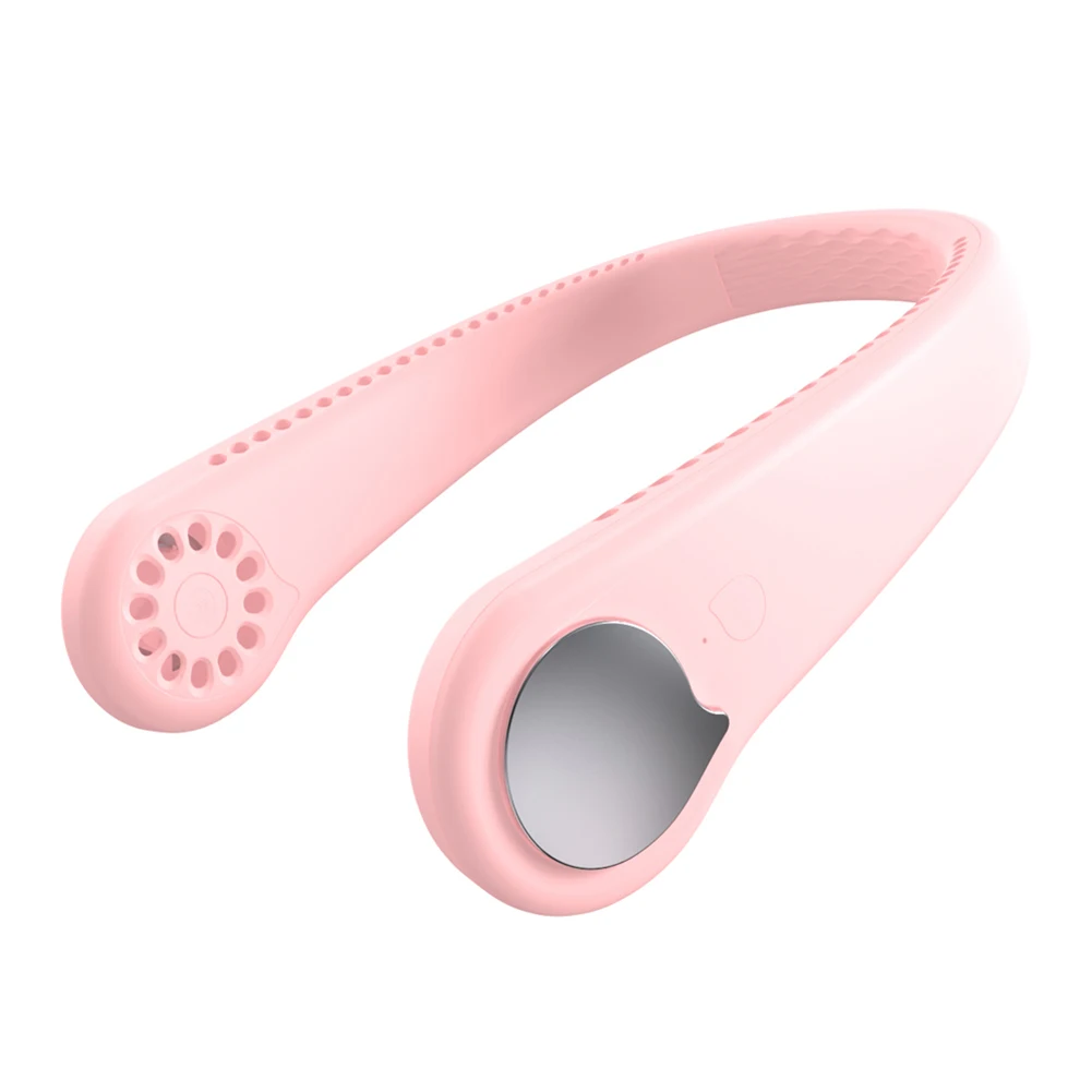 

M6 Portable Bladeless Mini Neck Fan USB Rechargeable Sports Neckband Hanging Wearable Cooler for Outdoor Travel Home