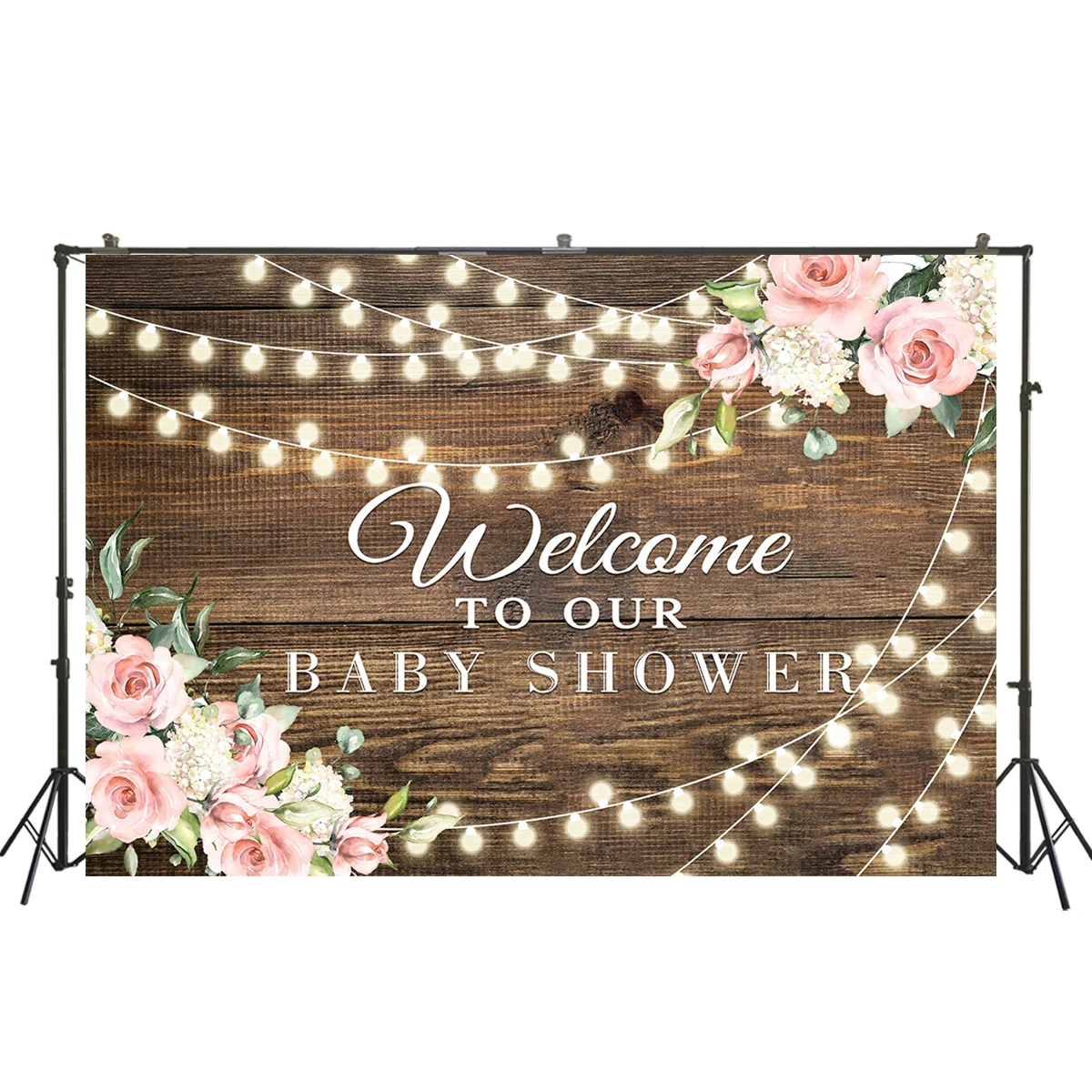 Цветочная деревянная стена детский душ фон для дня рождения Свадебный баннер