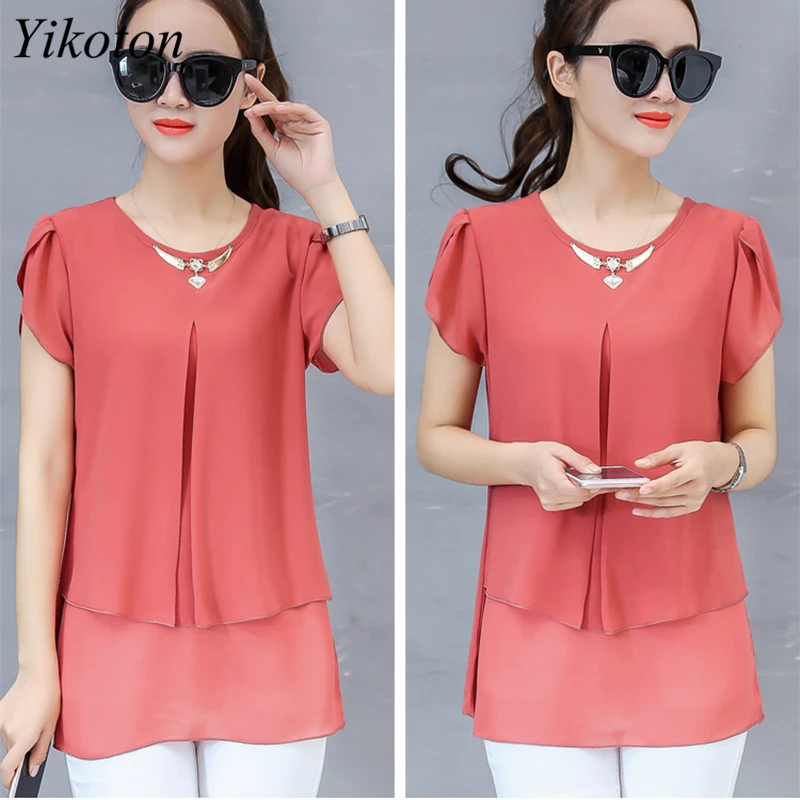 Шикарные элегантные топы для женщин Новинка лета 2023 модная однотонная
