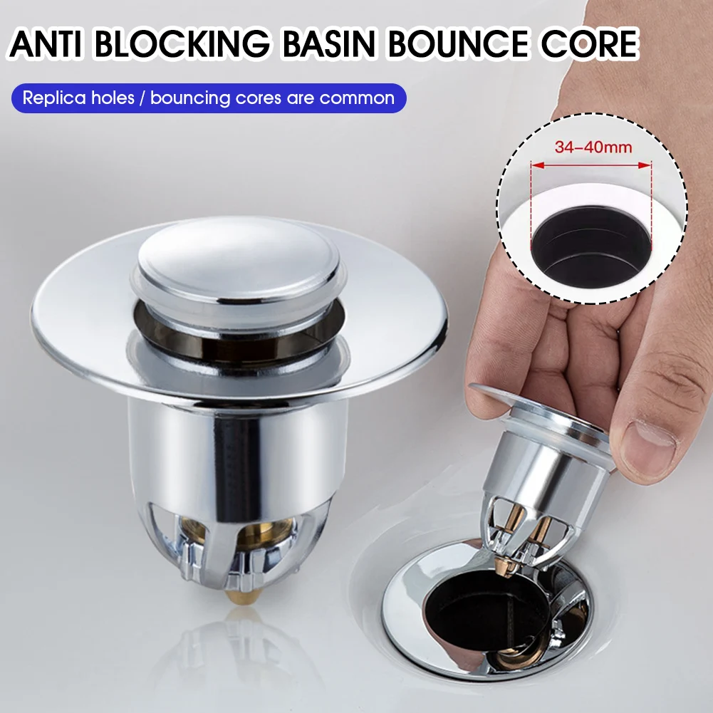 

34-40 MM bathroom sink filter stainless steel basin pop-up drain plug filter hair catcher anti-clogging kitchen tool
