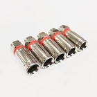 Высококачественный соединитель компрессии NCHTEK RG6 с защитой от атмосферных воздействий, компрессионный соединитель (красный ремешок), бесплатная доставка, 10 шт.