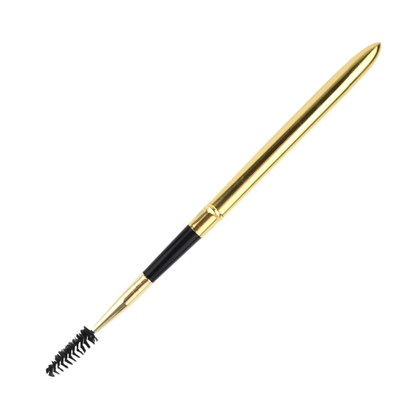 

Retractable Gold Eyelash Makeup Brush Portable Mascara Spiral Wand Applicator Spooler Portable Eyelashes Extension Cosmetic Tool