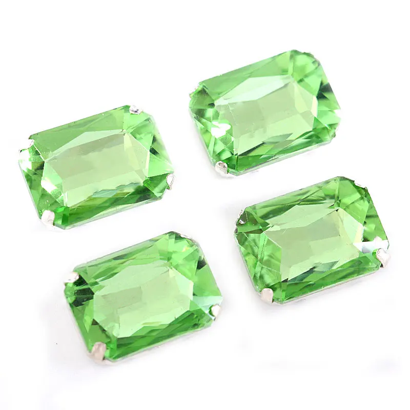 Прямоугольный восьмиугольный прозрачные стеклянные стразы пришить коготь много