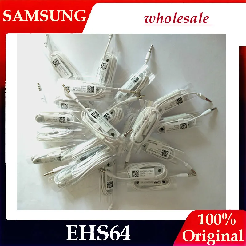 Оригинальные наушники SAMSUNG EHS64 оптом 5/10/15/20 шт. Проводные 3 5 мм вкладыши с