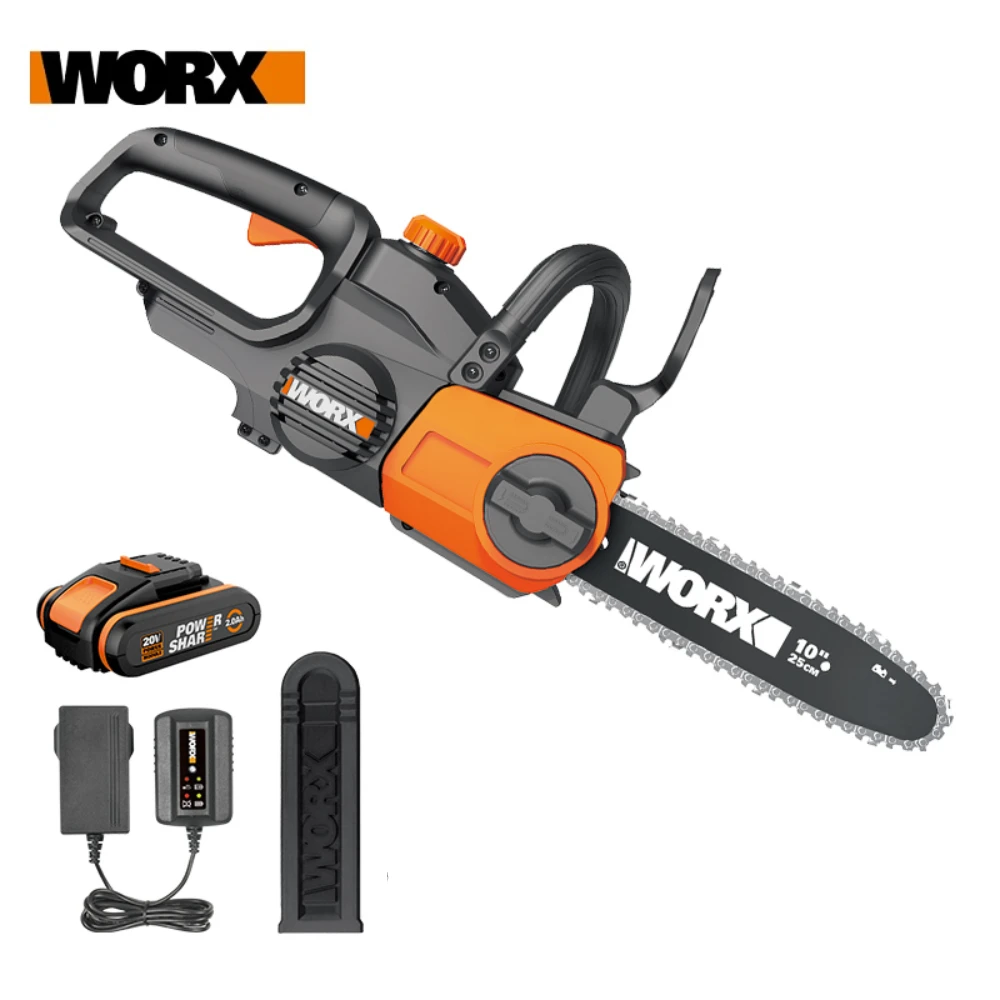 

WORX 20V Chain Saw WG322E.1 10inch Electric Chainsaw Bracket Adjustable Garden Power Tools