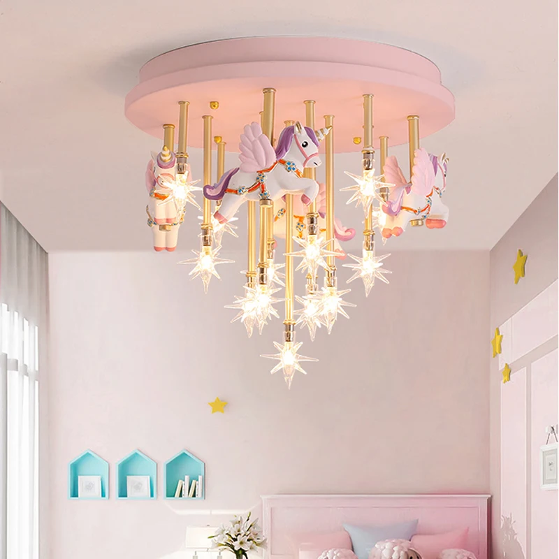 Креативный потолочный светильник для детской комнаты люстра спальни мальчиков и