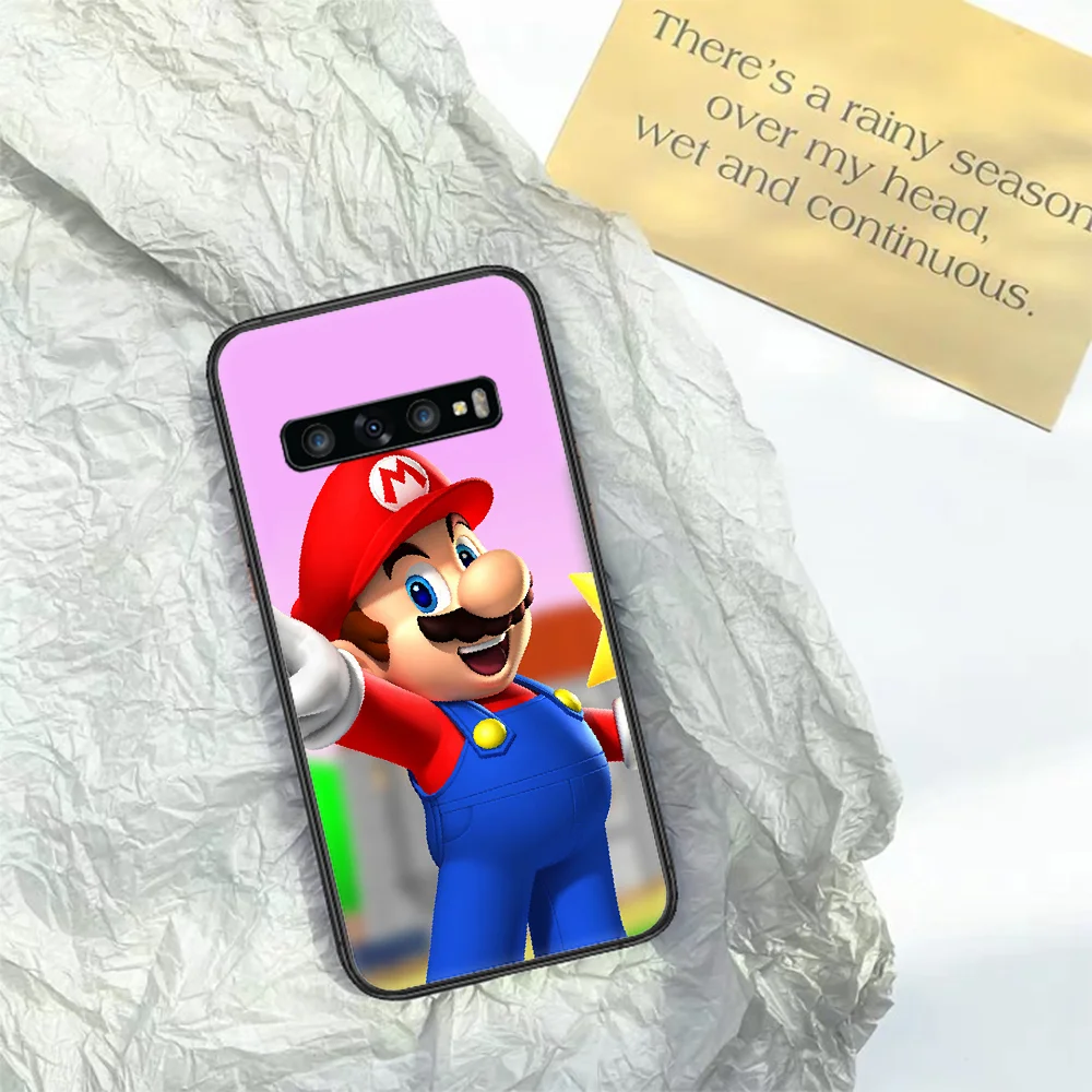 

Funny Super Marios Bros Phone Case for Samsung Galaxy Note S 6 7 8 9 10 E 20 Ultra Edge Plus black Funda Silicone Cell Tpu Cover