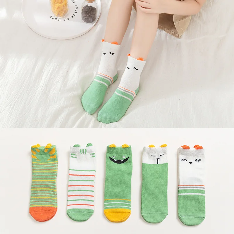 Детские носки для маленьких мальчиков и девочек красивые прямые с забавной