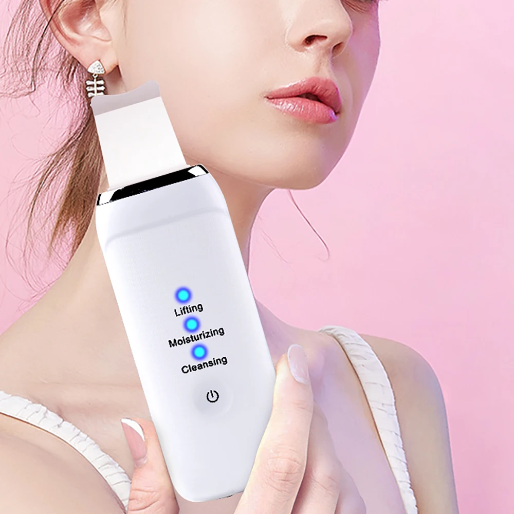 Ультразвуковой уход за кожей лица скруббер удаление с белой головкой