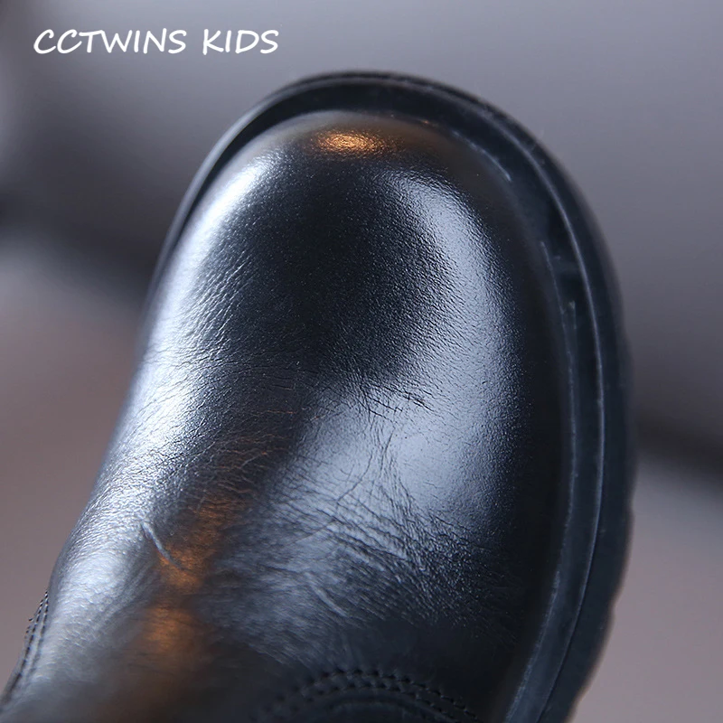 

CCTWINS Kids Shoes 2020 Autumn Children Genuine Leather Shoes Baby Boys Fashion Short Boots Girls Brand Black Shoes FB1840