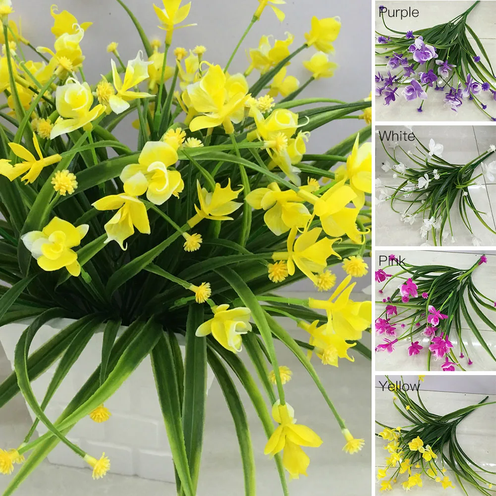 

Lucky Star Flower Silk Artificial Phalaenopsis Baby's Breath Flower Party Decor