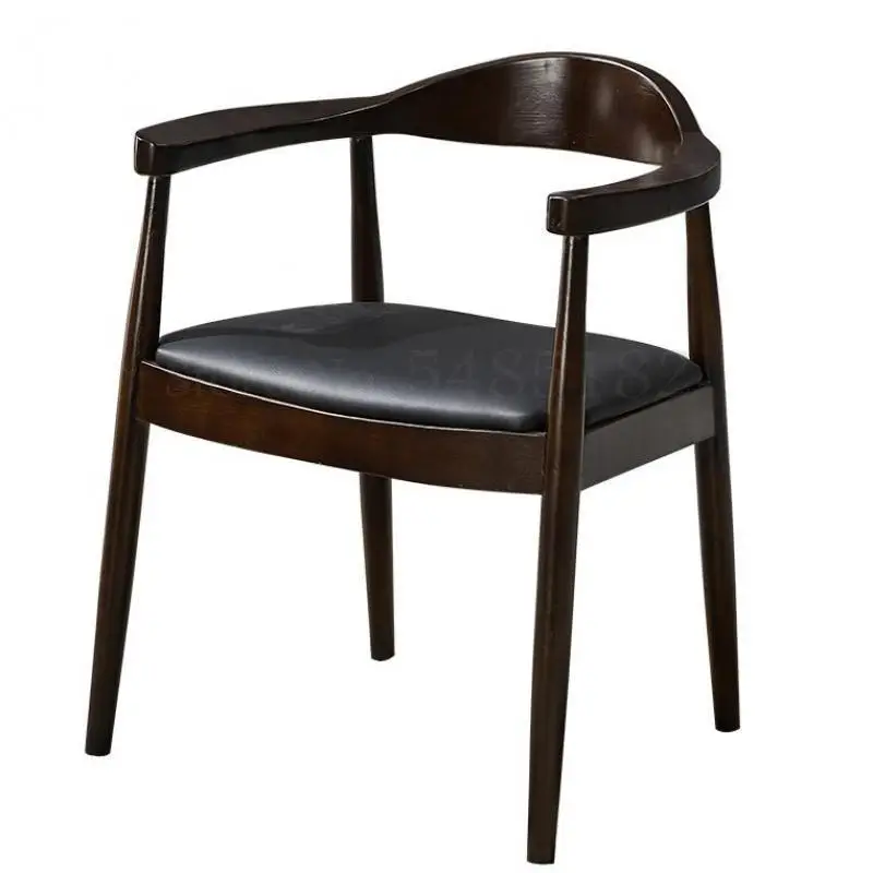 Подлокотник со спинкой скандинавский обеденный стул из твердой древесины стол