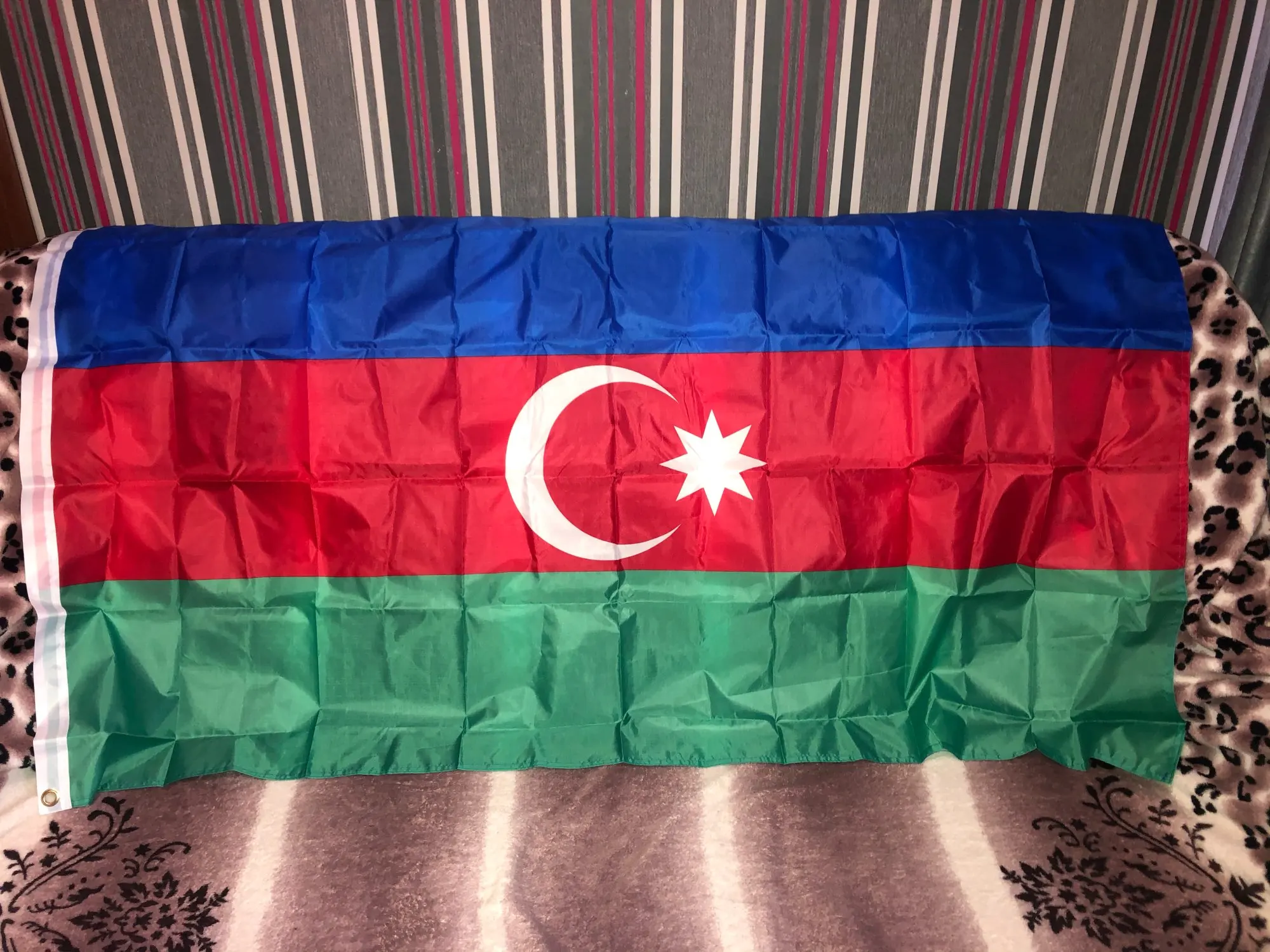 Азербайджан 90*150 см Флаг висящий Национальный флаг для домашнего декора|Флаги