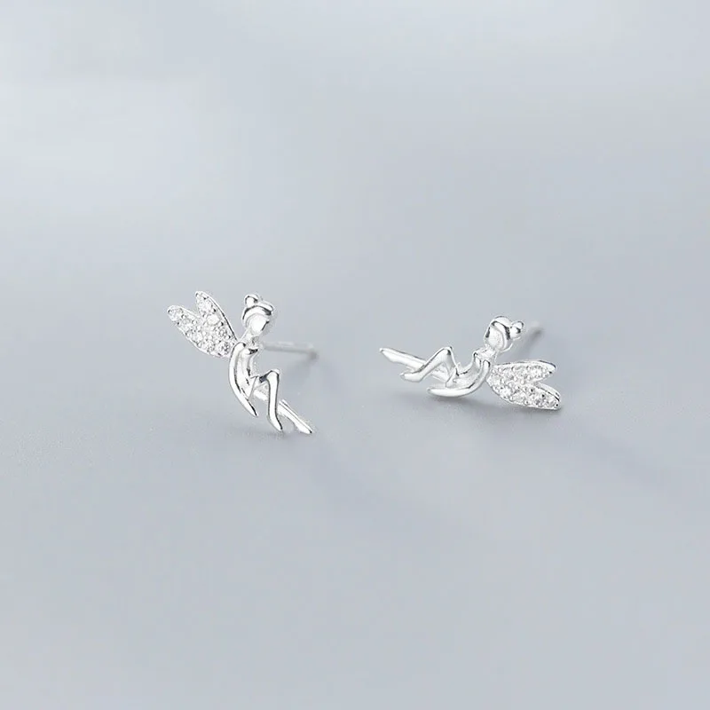 Trusta минималистичные серьги из настоящего серебра 925 пробы милые сверкающие