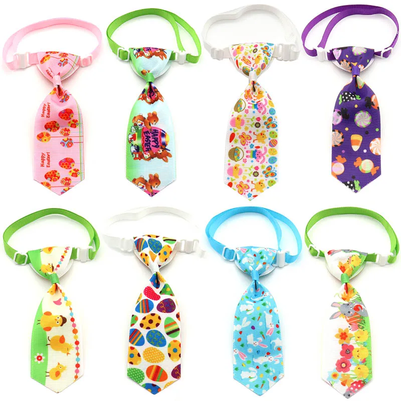

20/50 Pcs Pet Grooming Product Easter Eggs Rabbit Cute Puppy Dog Cat Neckties Adjustable Dog Ties Dog Accessories Pet Supplies