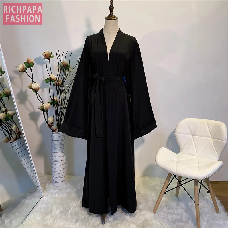 Однотонное цветное кимоно открытое Абая Дубай кафтан ислам мусульманский хиджаб
